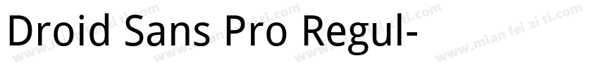 Droid Sans Pro Regul字体转换